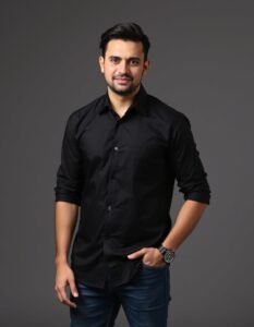 Classic Black Premium Cotton Shirt for Men